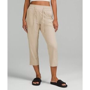 NWT LULULEMON Pull-On Mid-Rise Tapered-Leg Crop Pant 23" LW6CUYS SEAL Women's 8